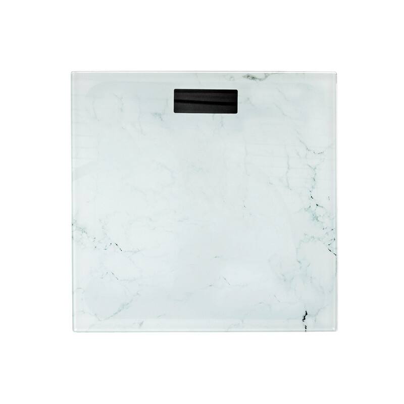 Digital Glass Body Scale (Square - White Marble)