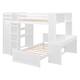Full Size Loft Bed with a Twin Size Stand-Alone Bed, Shelves,Desk ...
