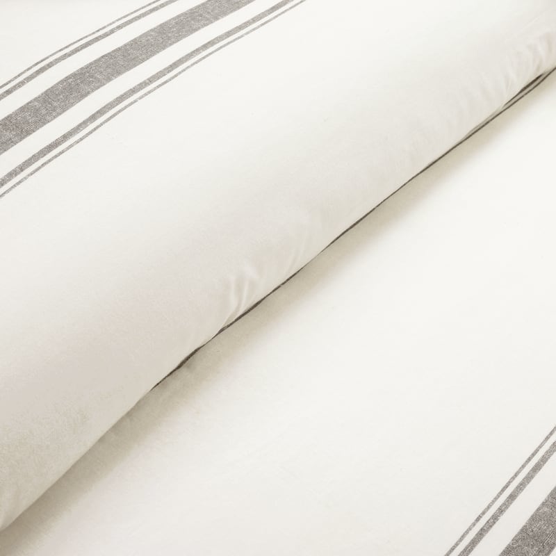 Lush Decor Farmhouse Stripe Reversible Cotton 2 Piece Comforter Set