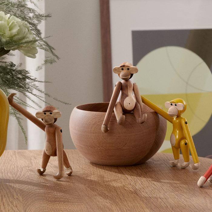 Kay Bojesen Monkey, Teak/Limba, Mini - H: 3.7"