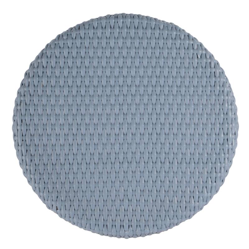 Tobias Outdoor Rattan and Metal Counter Stool