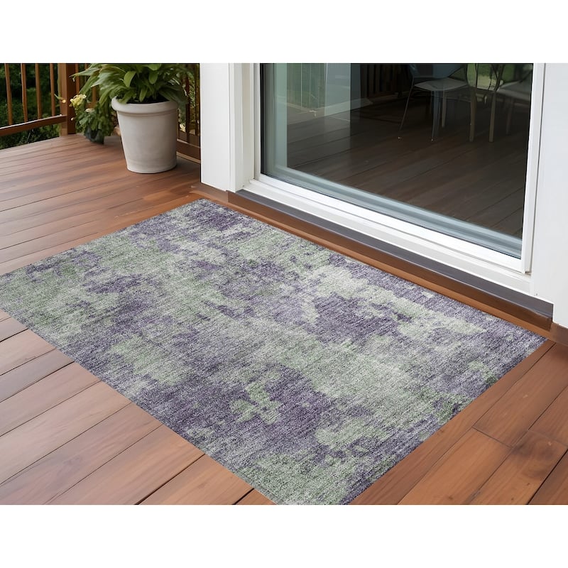 Jaz Modern Art-Inspired Weather Resistant Timeless Fusion Outdoor Rug - 2' x 3' - Multi
