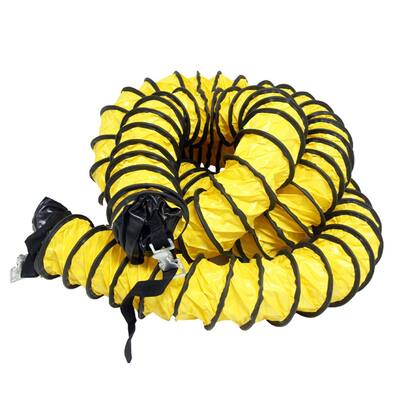 Rubber-Cal "Air Ventilator Yellow" Ventilation Duct Hose (Fully Stretched), 18-Inch by 25-Feet - 18x300