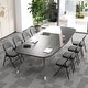 preview thumbnail 10 of 8, Gymax Set of 6 Folding Chairs Fabric Upholstered Padded Seat Metal