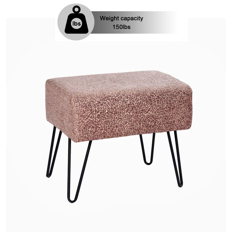 Jacquard Chenille Ottoman
