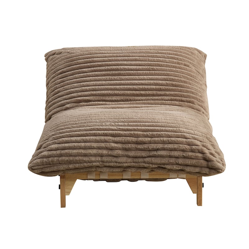 Accent Armless Lazy Sofa,Casual Single Sofa,Corduroy Fabric, For Living Room And Bedroom,With Backrest,Single Seat