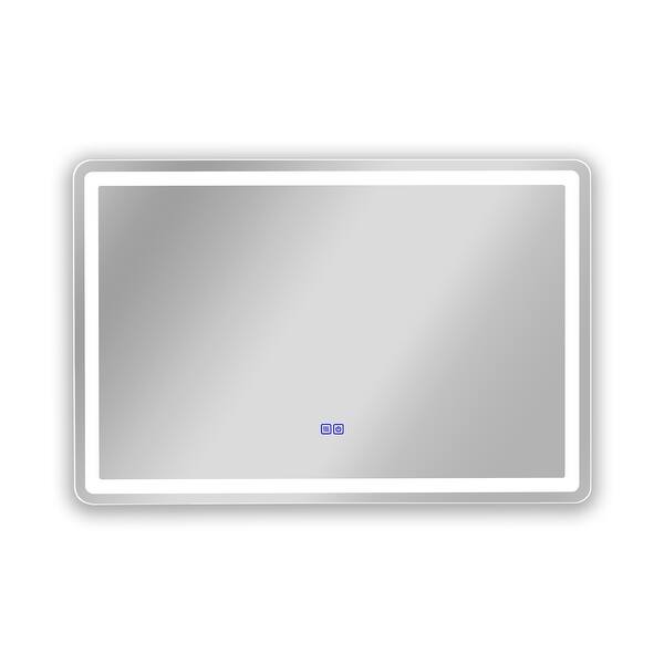 Frameless Wall Mounted LED Bathroom Mirror Colorless On Sale Bed Bath & Beyond 25435169
