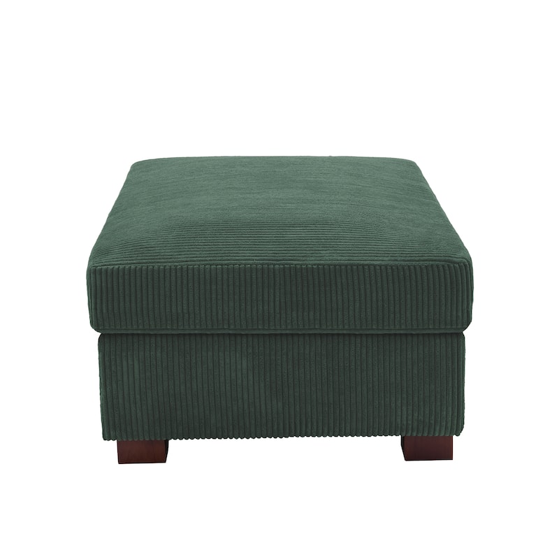 Modern Oversized striped Corduroy Ottoman