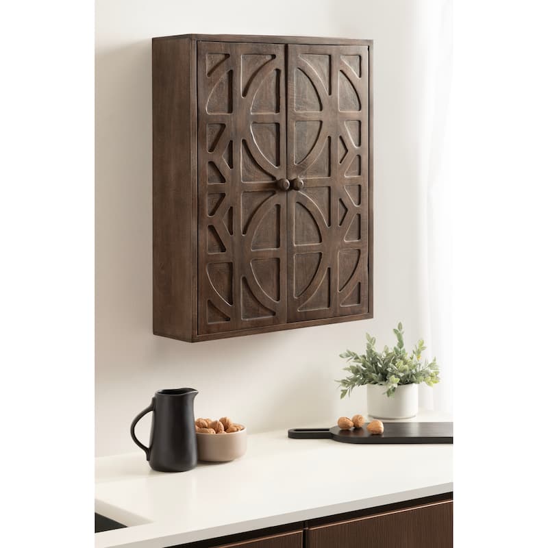 Kate and Laurel Galliene Wood Wall Cabinet