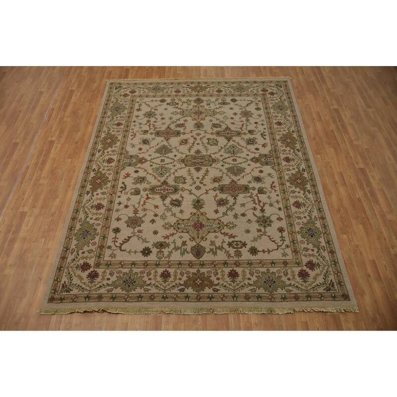 Hand Knotted Oriental 100% Wool Carpet Traditional Pink Sumak Area Rug - 10' 2'' X 8' 0''