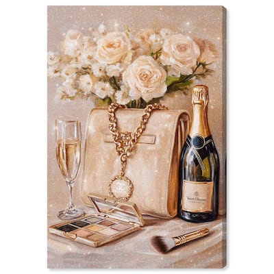 Make Up Drinks and Glam Canvas by Art Remedy, Gallery Wrapped