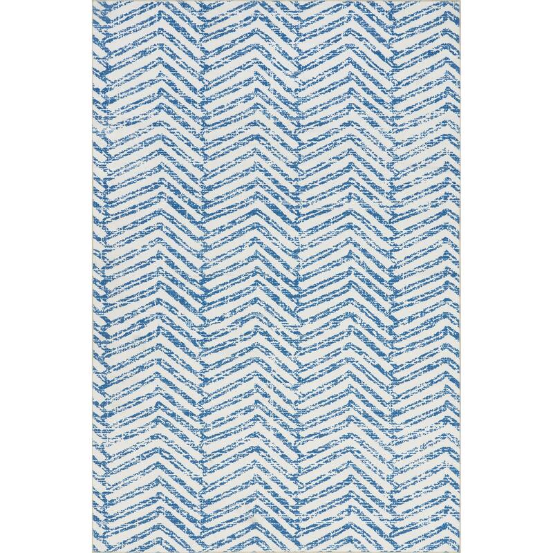Nuloom Zendaya SplashGuard Machine Washable Area Rug - Rectangle - Blue - 4' x 6'