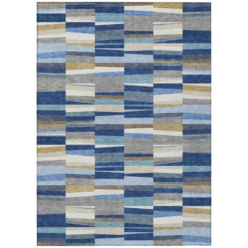 Machine Washable Indoor/ Outdoor Modern Antonito Chantille Rug