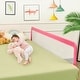 preview thumbnail 2 of 17, 71 Inch Extra Long Swing Down Bed Guardrail with Safety Straps - 71" x 14.5" x 22"