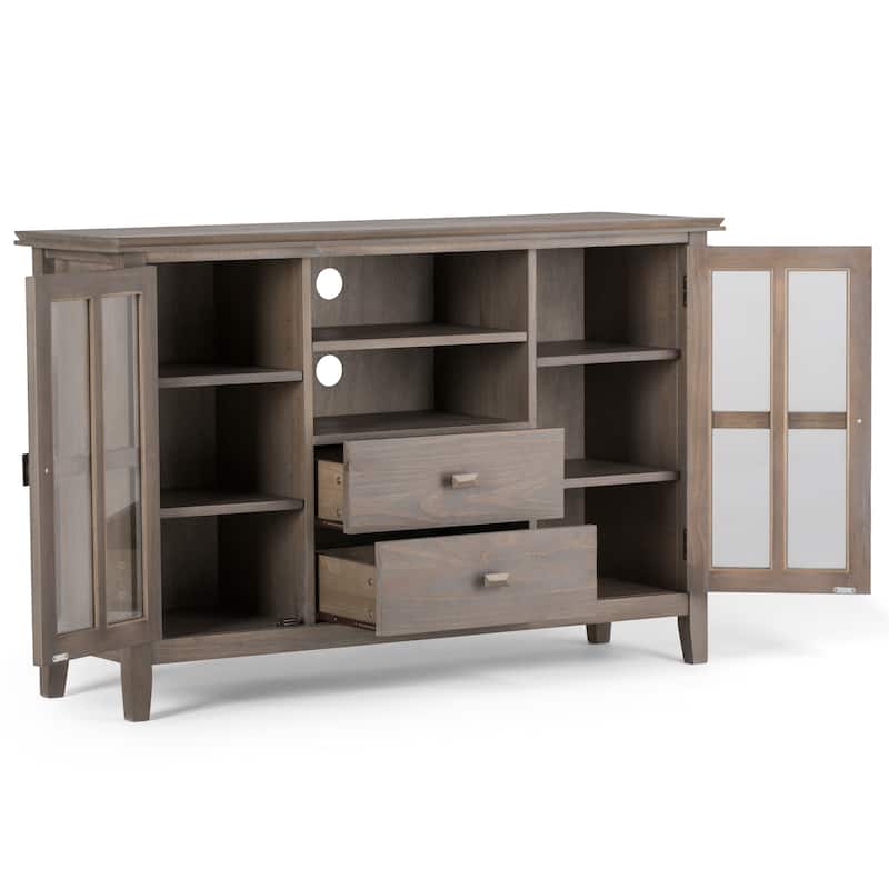 WYNDENHALL Stratford 53-inch Solid Wood TV Media Stand - 53 inch wide