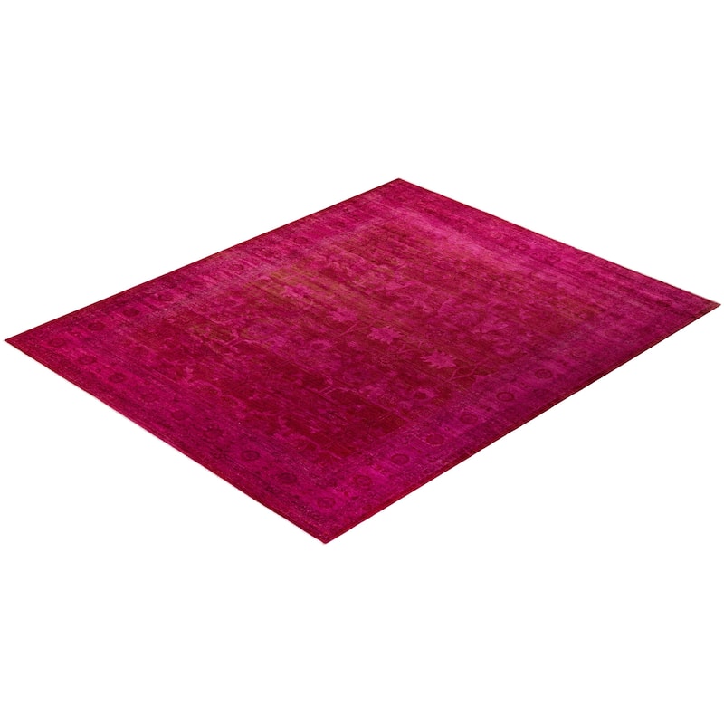 Vibrance, One-of-a-Kind Hand-Knotted Area Rug - Pink, 8' 3" x 10' 1" - 8' 3" x 10' 1"