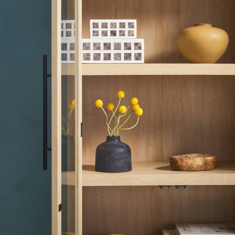Middlebrook Designs Arched Tall Bookcase with Glass Doors