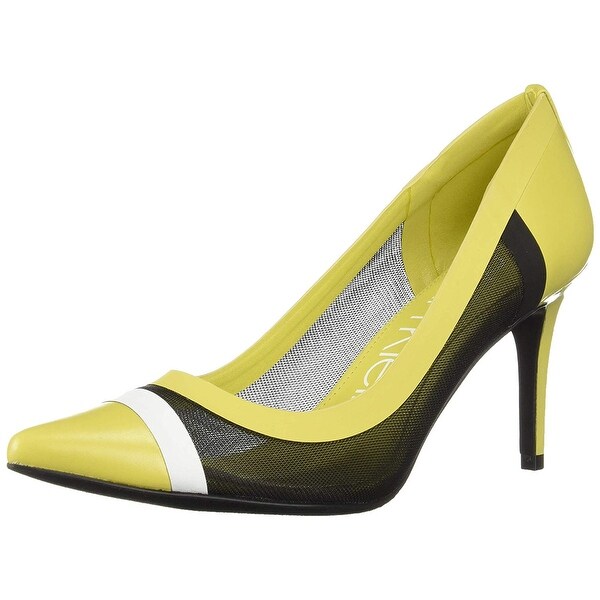 calvin klein yellow pumps