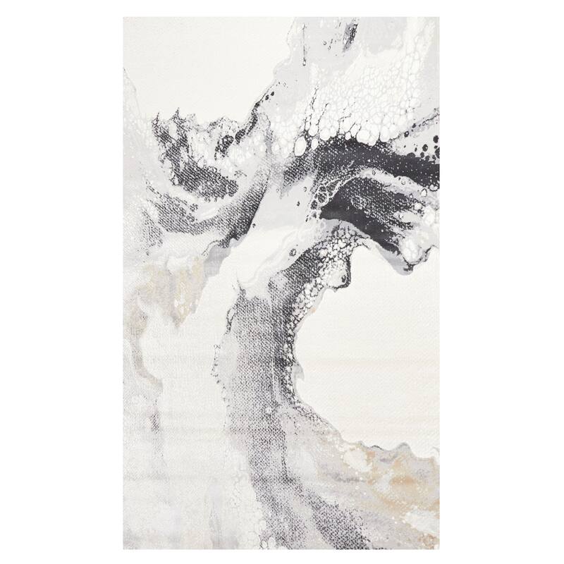 ECARPETGALLERY Machine Made Bloom Ivory Area Rug - Ivory - 8'0 x 10'0