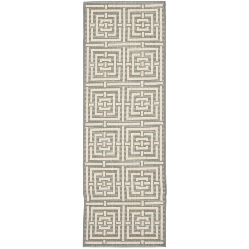 SAFAVIEH Courtyard Ginger Indoor/ Outdoor Waterproof Patio Backyard Rug
