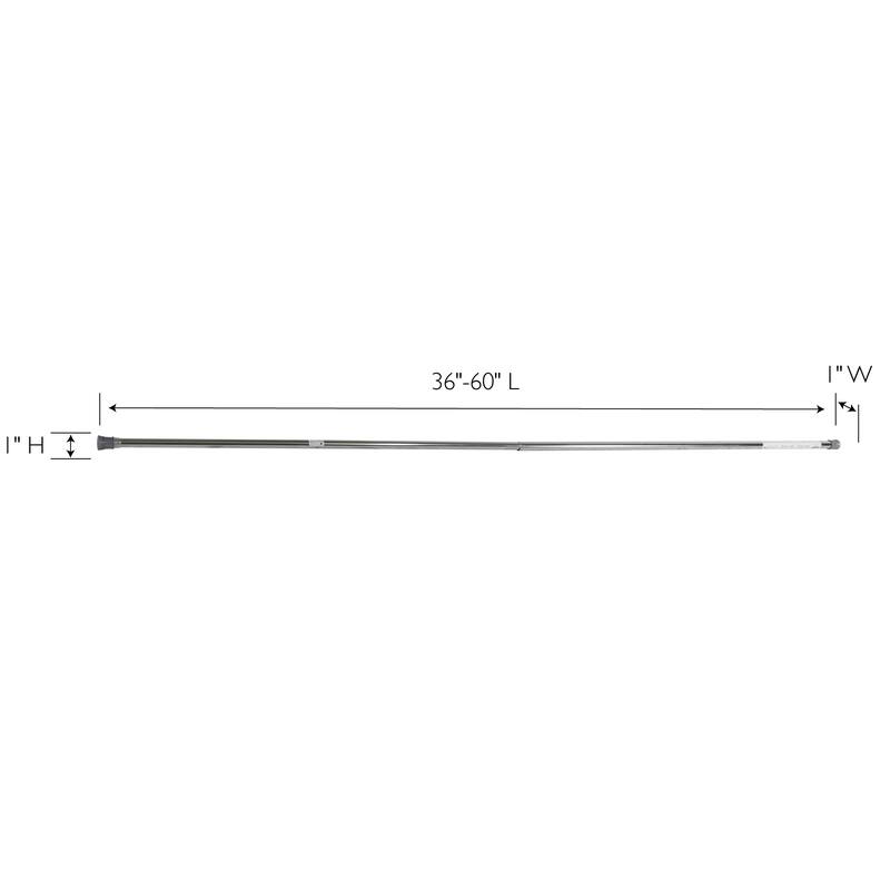 Design House Chrome Classic Adjustable 36 to 63-inch Bathroom Shower Rod - Polished Chrome