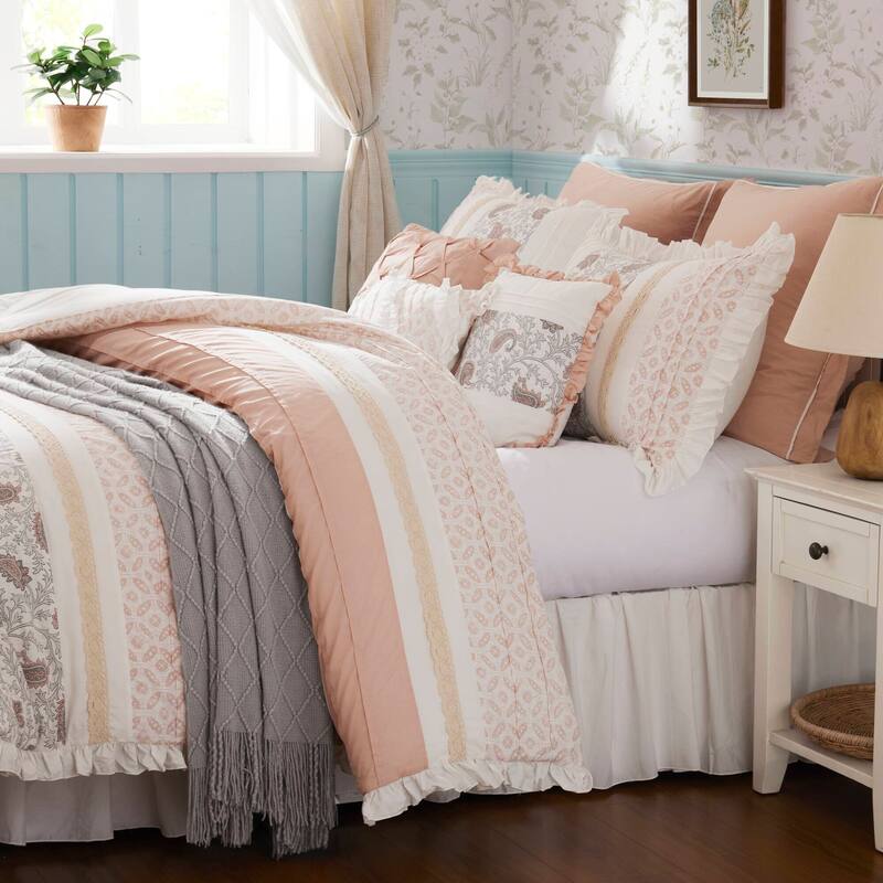 Madison Park Vanessa 9 Piece Cotton Percale Comforter Set