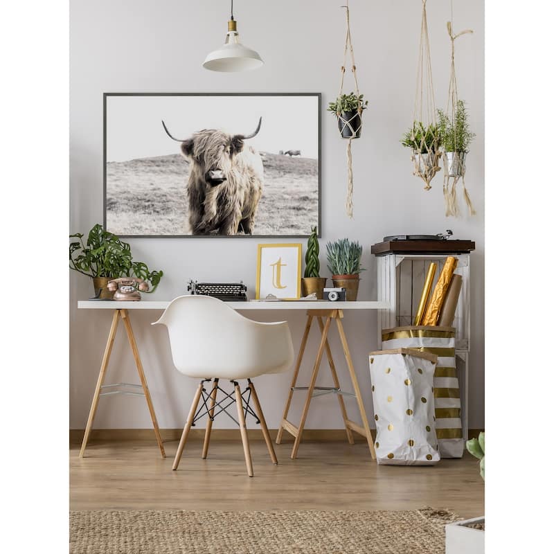 Middle of Nowhere Floater Framed Print on Canvas