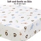 preview thumbnail 22 of 54, Polka Dot Animal Bear Friends ABC&123 Unisex Multi-color Cotton Toddler/Baby Crib Child Fitted Sheet Set (Pack of 3) - N/A