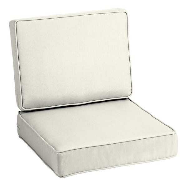 slide 1 of 72, Arden Selections ProFoam Acrylic Deep Seat Cushion Set 24 L x 24 W - Sand Cream