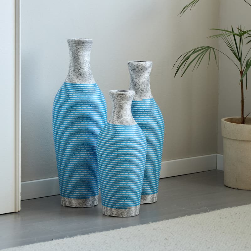 3- piece Floor Vase Artificial Vine Vase, Classic PVC Desktop Vase - 3-piece