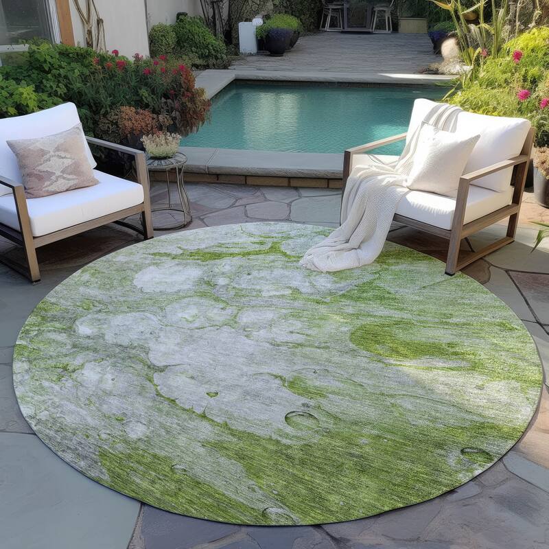 Machine Washable Indoor/ Outdoor Chantille Modern Abstract Rug