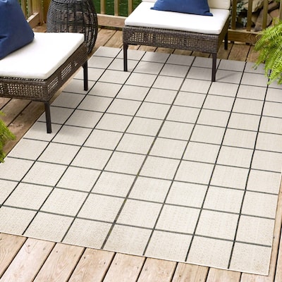 JONATHAN Y James Modern Squares Indoor/Outdoor Area Rug
