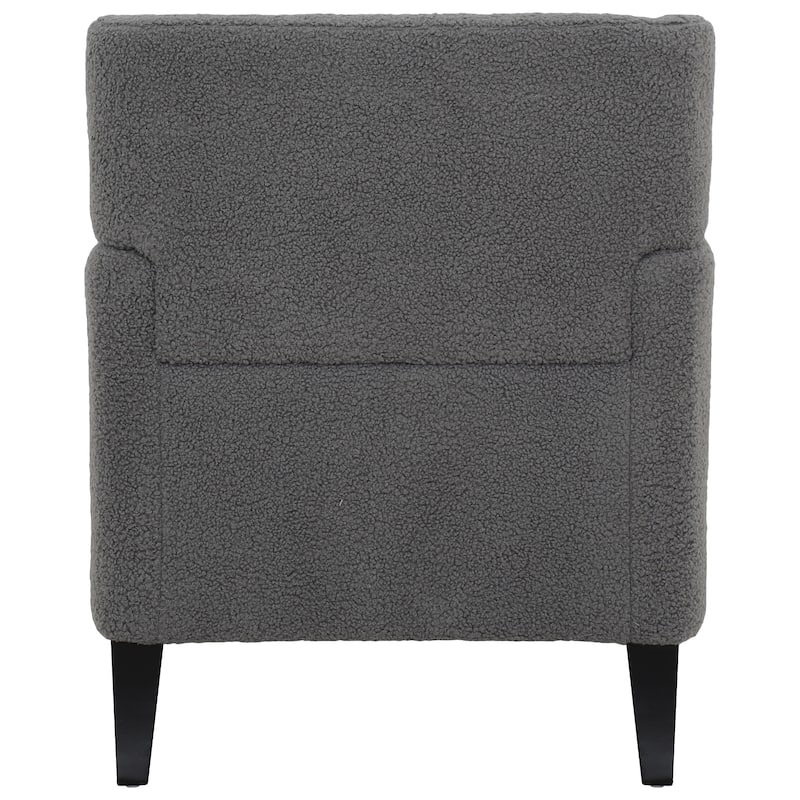 Roomfitters Upholstered Accent Chair Tufted Armchair for Living Room and Bedroom, Beige