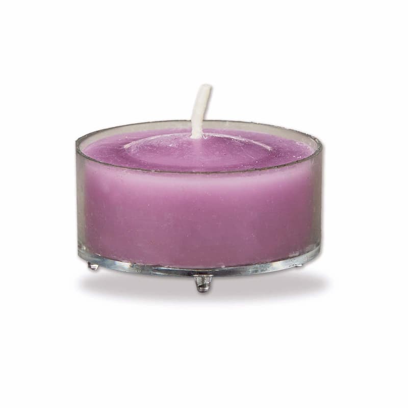 Color Studio Tealight Candles Set of 8 Lilac Smokeless Paraffin Wax Burn Time 3 Hrs