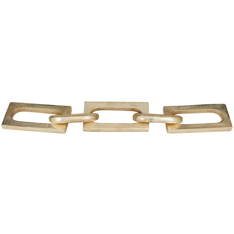 CosmoLiving by Cosmopolitan Gold Aluminum Metal Chain Decorative Sculpture