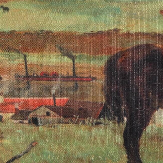 Edgar Degas Horses in a Meadow 12x20 Throw Pillow with Polyfill Insert