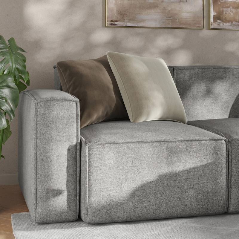 Contemporary Modular Sectional Sofa Left Side Chair with Armrest - Gray