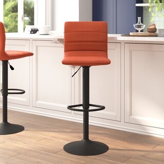 Adjustable-height Metal Contemporary Bar Stool