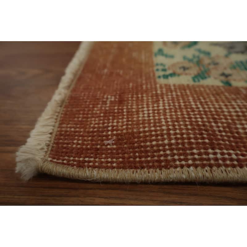 Hand Knotted Oriental 100% Wool Carpet Transitional Floral Beige & Ivories Anatolian Area Rug - 6' 7'' X 3' 10''