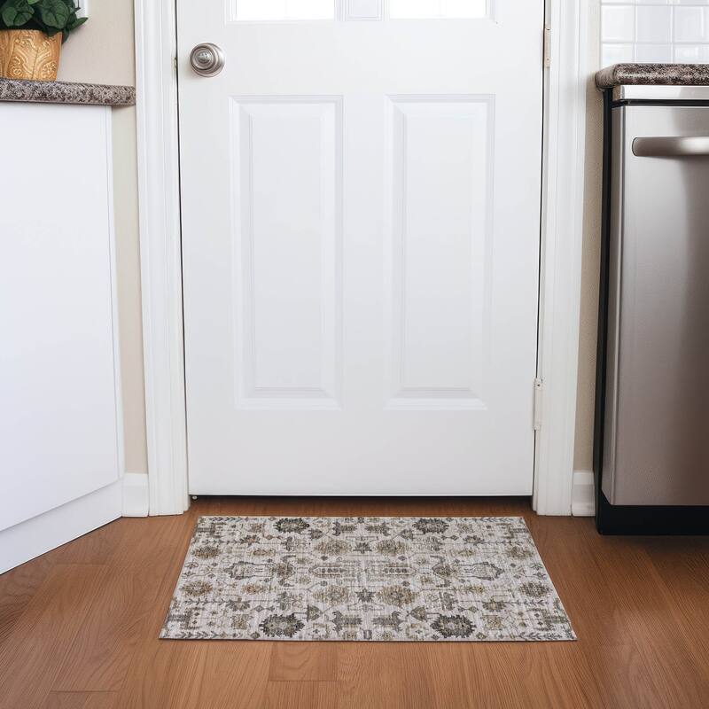 Machine Washable Indoor/ Outdoor Chantille Boho Rug