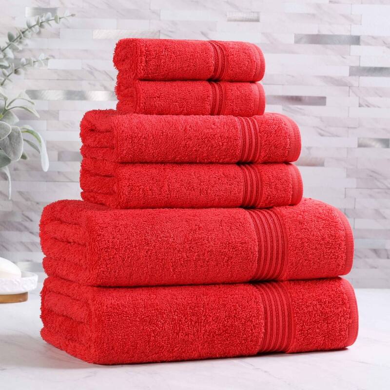 Superior Heritage Egyptian Cotton Absorbent 6-Piece Towel Set