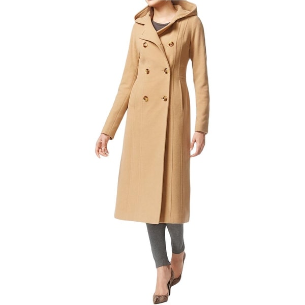 Lyst Anne Klein Plus Size Hooded Walker Coat In Natural 1960s Anne Klein Pink Wool Coat