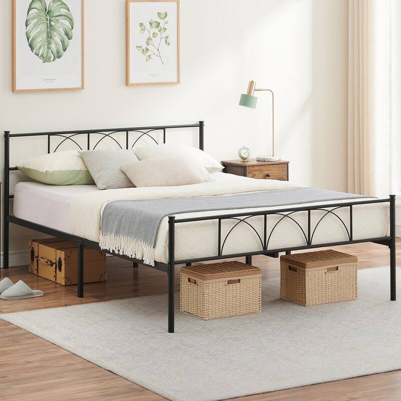 Bed Frame with Headboard and Footboard