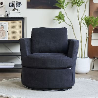 29.5" Polyester Swivel Arm Chair