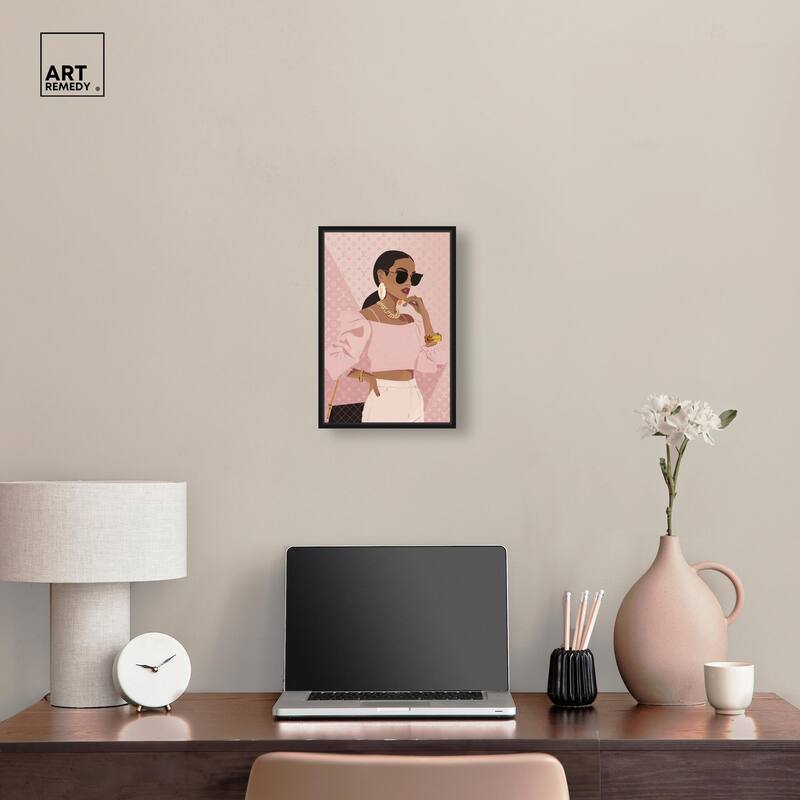 Simple Pink Look Canvas by Art Remedy
