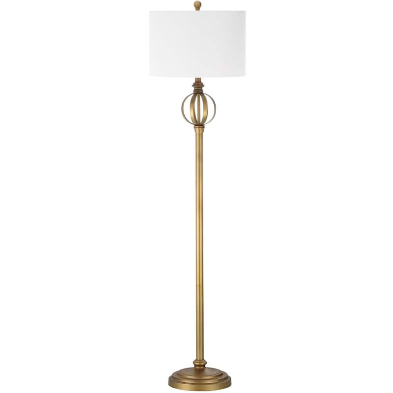 SAFAVIEH Lighting Jenna 62-inch Sphere Floor Lamp - 15"x15"x61.5" - Gold - 15Wx15Dx62H