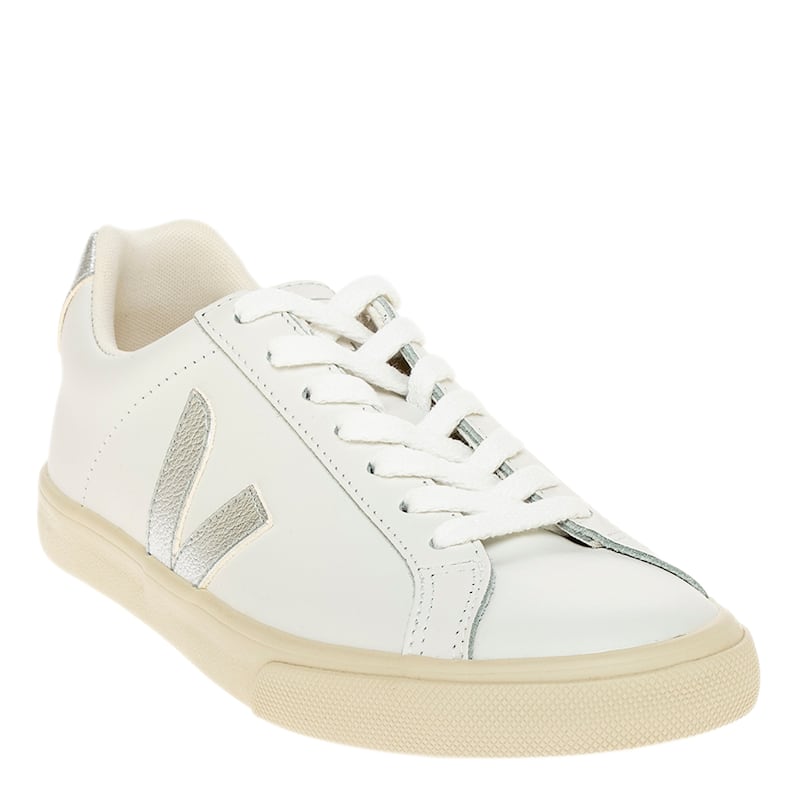 Veja Women's Esplar Sneakers in White with Silver - 36 EU