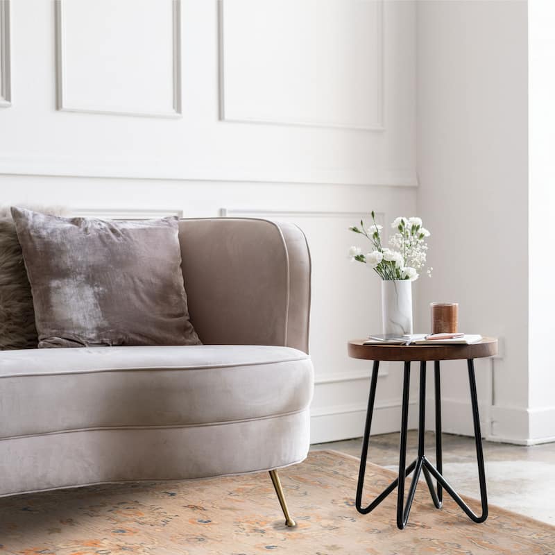 ECARPETGALLERY Hand-knotted Modern Oushak Light Grey Wool Rug - 6'0 x 8'11