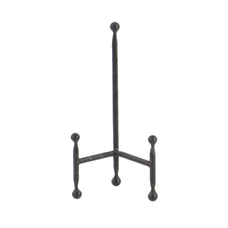 Metal Slim Display Easel with Ball Accents - Set of 3 Black or Gold - Roche River Decor