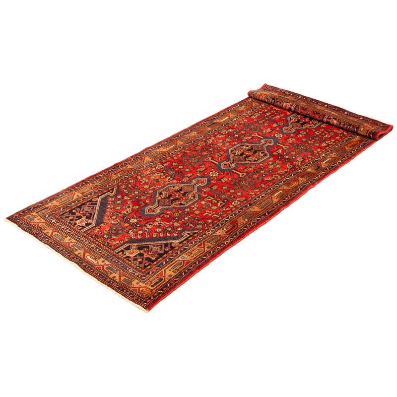 ECARPETGALLERY Hand-knotted Anadol Red Wool Rug - 3'9 x 10'2